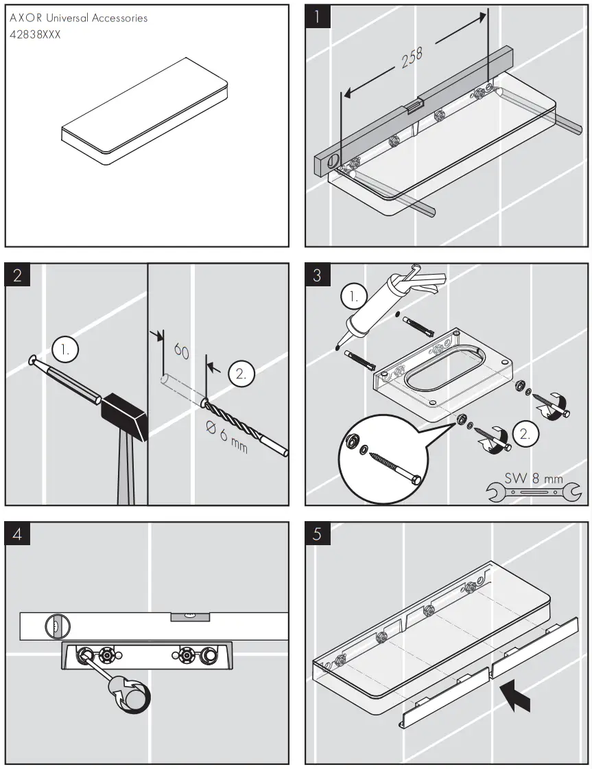 AXOR 2835000 Series Universal Softsquare Toilet brush holder wall - Figer16
