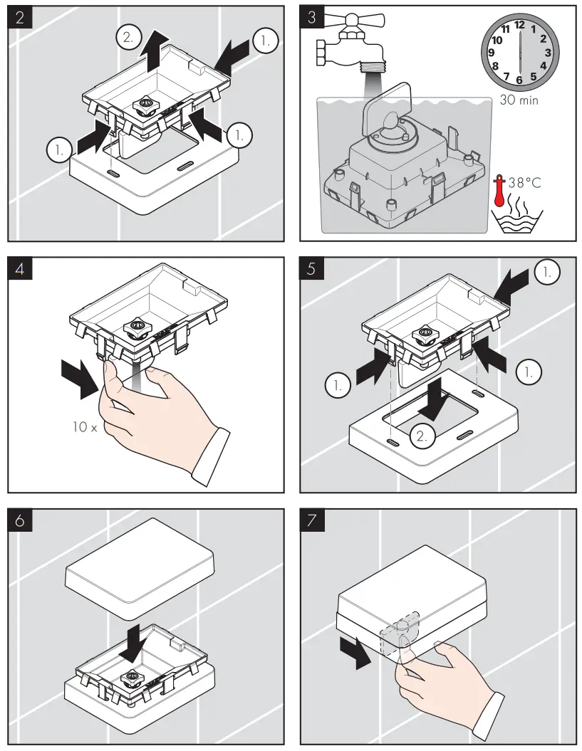 AXOR 2835000 Series Universal Softsquare Toilet brush holder wall - Figer25
