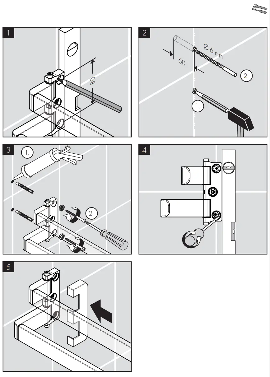 AXOR 2835000 Series Universal Softsquare Toilet brush holder wall - Figer6