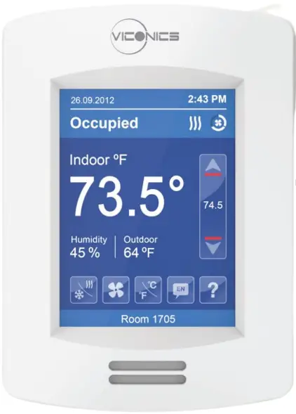 VICONICS VTR8350A5500B Fan Coil Unit Thermostat