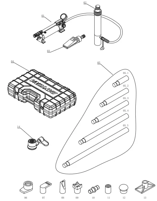 Harbor-Freight-5845-4-Ton-Professional-Hydraulic-Body-Repair-Kit-FIG-6