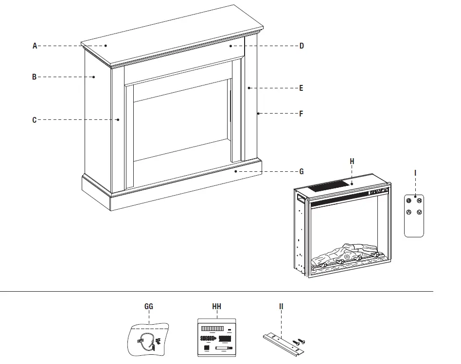 StyleWell 1418FM-23-251 Northglenn Freestanding Faux Marble Surround Electric Fireplace-fig-21