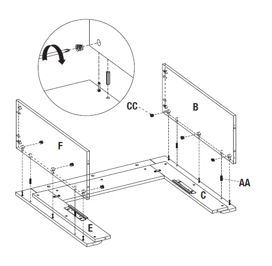 StyleWell 1418FM-23-251 Northglenn Freestanding Faux Marble Surround Electric Fireplace-fig-7