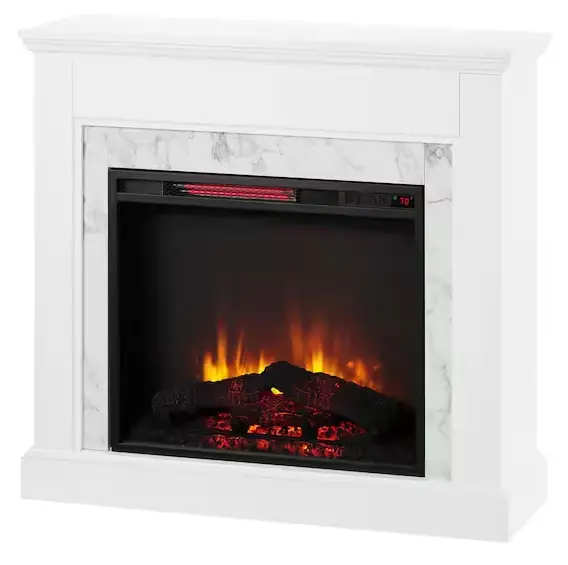 StyleWell 1418FM-23-251 Northglenn Freestanding Faux Marble Surround Electric Fireplace-product
