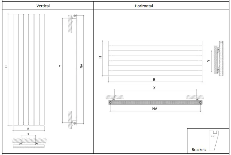 XIMAX PUE-MTE-P2OE Oceanus Designer Radiator - Assembly diagram 2