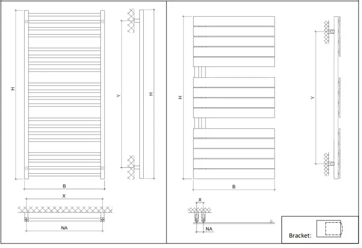 XIMAX PUE-MTE-P2OE Oceanus Designer Radiator - Assembly diagram 3