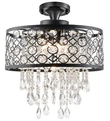 4MODERNHOME Maxax 19189-5BK 5-Light Black Coffee Beaded Crystal Chandelier