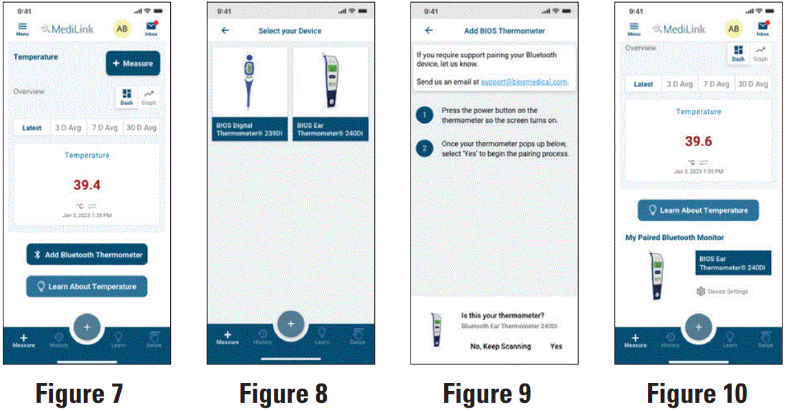 BIOS Diagnostics 240DI 1 Second Ear Thermometer with Bluetooth-FIG10