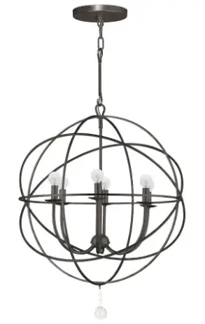 CRYSTORAMA 9226-EB Solaris Six Light Chandelier