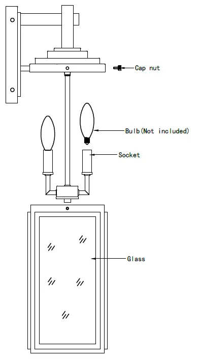 CRYSTORAMA BYR-80103-MK 3-Light Matte Black Outdoor Wall Mount Lantern Sconce-fig-4