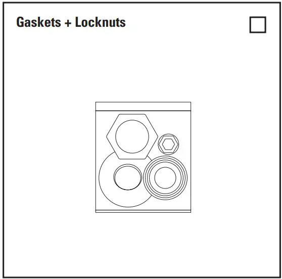 FLUSHMATE F3B 503 Series Pressure Assist Systems - Gaskets + Locknuts