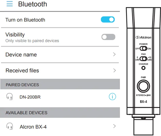 Bluetooth pairing
