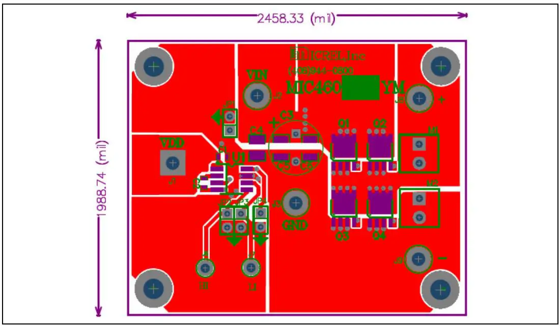 MICROCHIP MIC4605 Evaluation Board User Guide - MIC4605YM EVALUATION BOARD - TOP LAYER