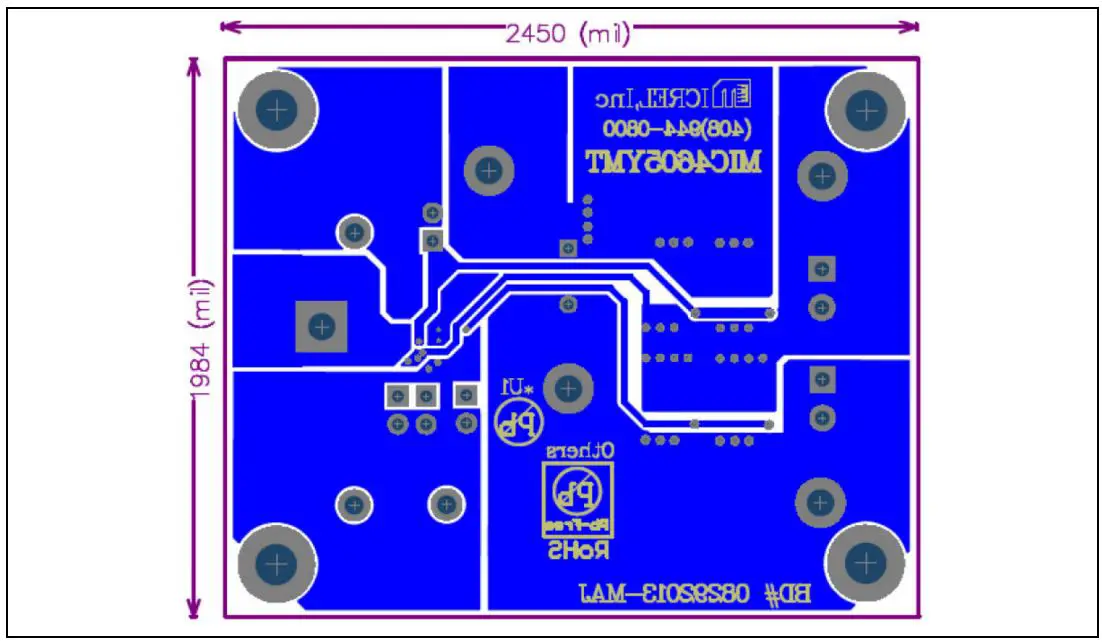 MICROCHIP MIC4605 Evaluation Board User Guide - MIC4605YMT EVALUATION BOARD - BOTTOM LAYER