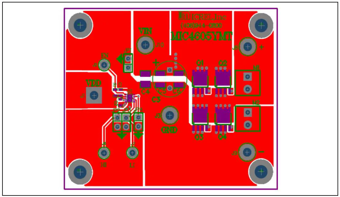 MICROCHIP MIC4605 Evaluation Board User Guide - MIC4605YMT EVALUATION BOARD - TOP LAYER