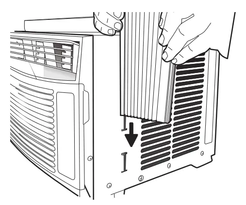 GE APPLIANCES AHD06 Energy Star 6,200 Btu Ultra Quiet Window Air Conditioner - curtain panels