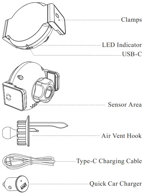 MEIDI VCW 516 Auto Clamping Magnetic Wireless Charger - Features