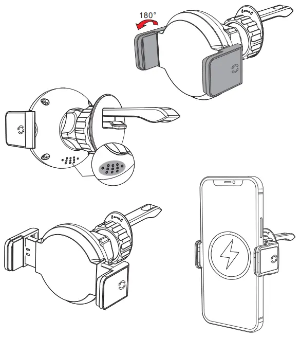 MEIDI VCW 516 Auto Clamping Magnetic Wireless Charger - Instructions 6