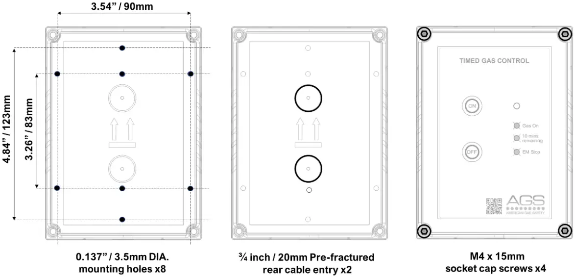 AGS TGC Timed Gas Controller - Mounting & Cabling