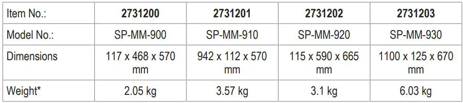 SpeaKa PROFESSIONAL 2731200 Monitor Arm Instruction Manual - General