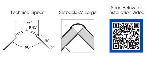 TRIM-TEX 4 Inch Large Bullnose Archway Bead fig-1