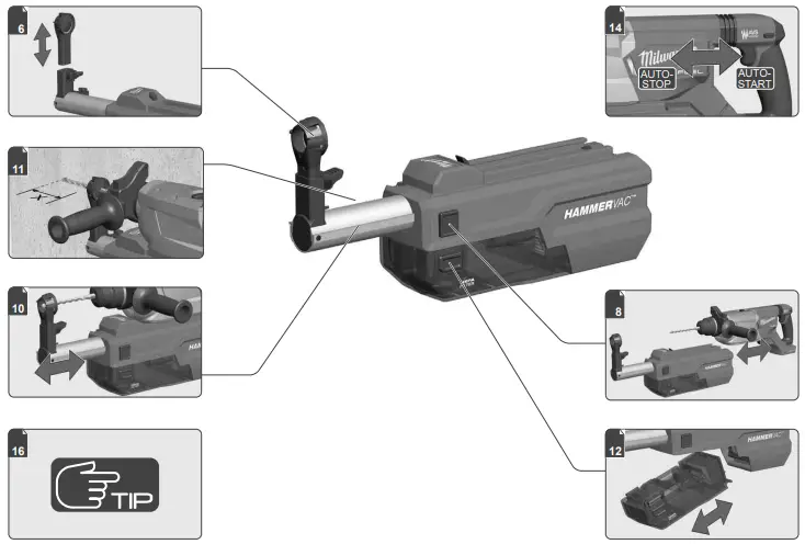 milwaukee-M18-FDDEL32-Dust-Extractor-Instruction-fig-1