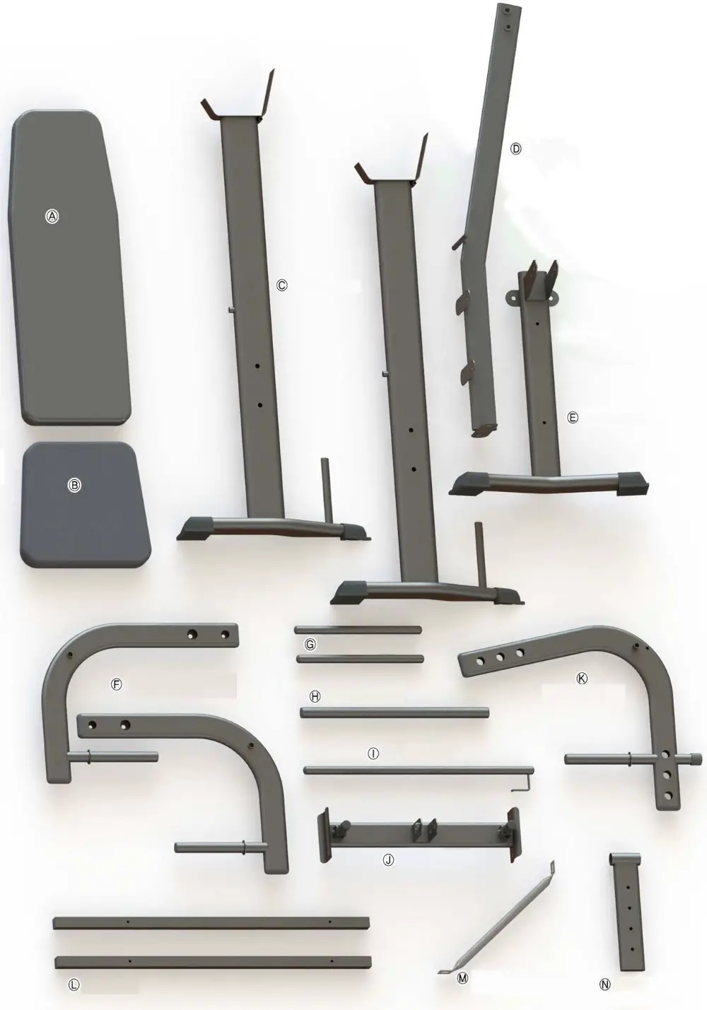 toboli-63044-Weight-Bench-Barbell-Rack-01