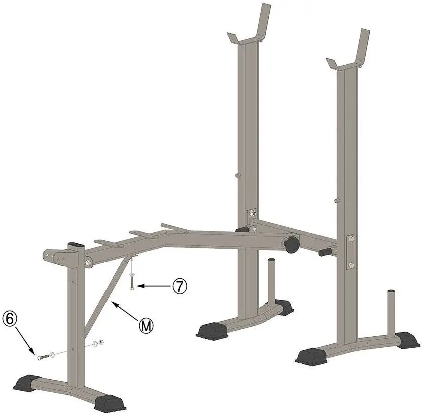 toboli-63044-Weight-Bench-Barbell-Rack-06