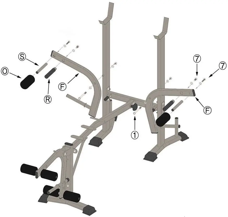 toboli-63044-Weight-Bench-Barbell-Rack-08
