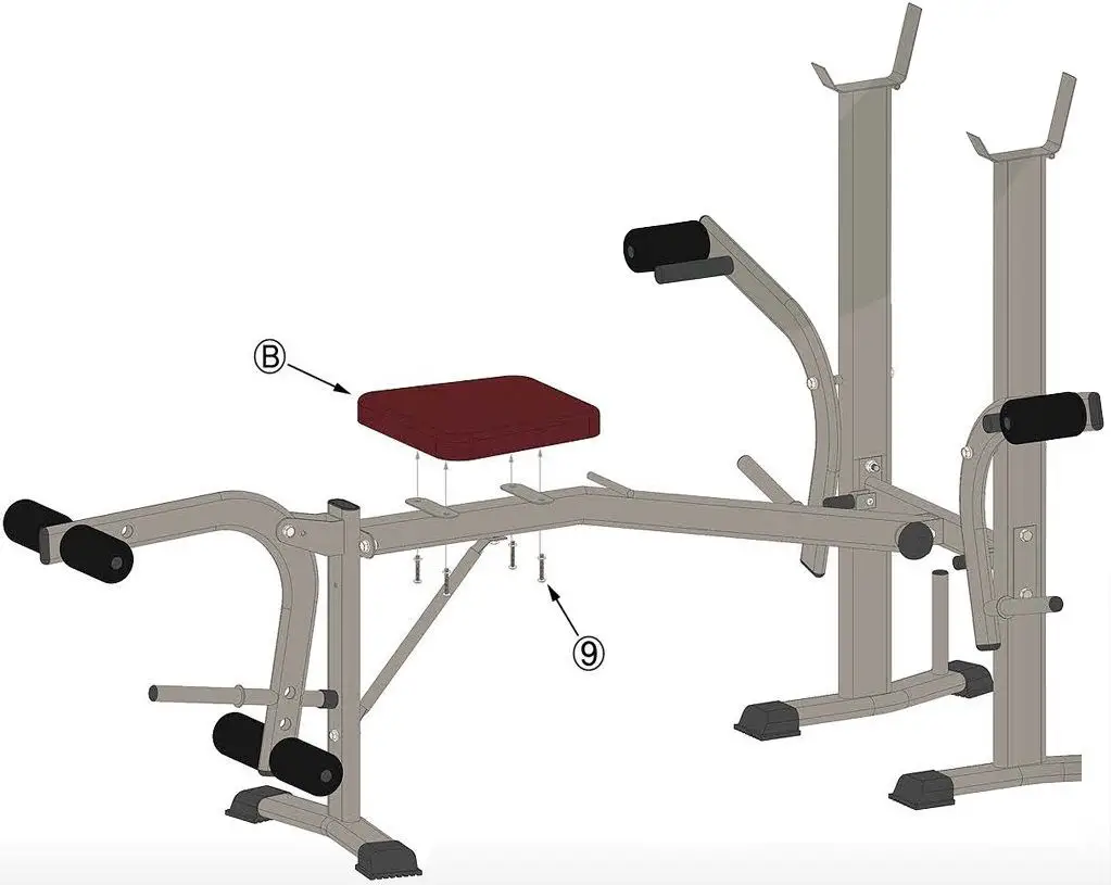 toboli-63044-Weight-Bench-Barbell-Rack-09