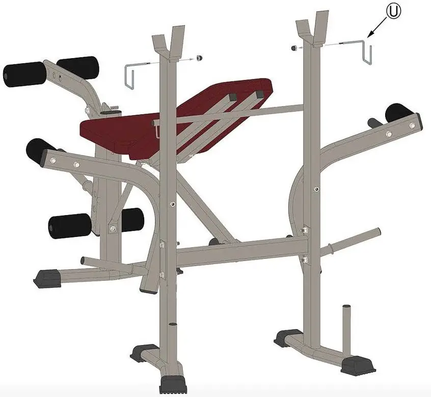 toboli-63044-Weight-Bench-Barbell-Rack-12