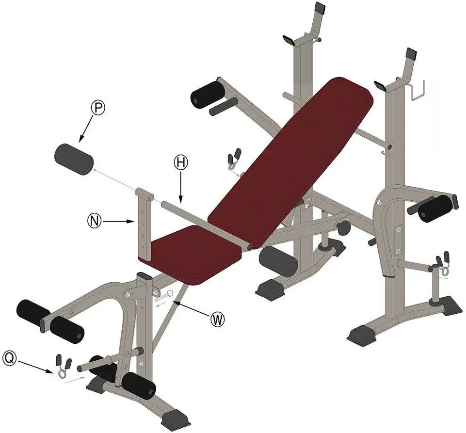 toboli-63044-Weight-Bench-Barbell-Rack-13