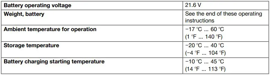 HILTI SC 4MR-22 Cordless Circular Saw Instruction Manual - Battery