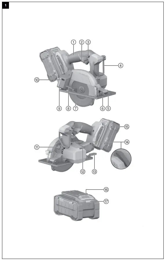 HILTI SC 4MR-22 Cordless Circular Saw Instruction Manual - Fig 1