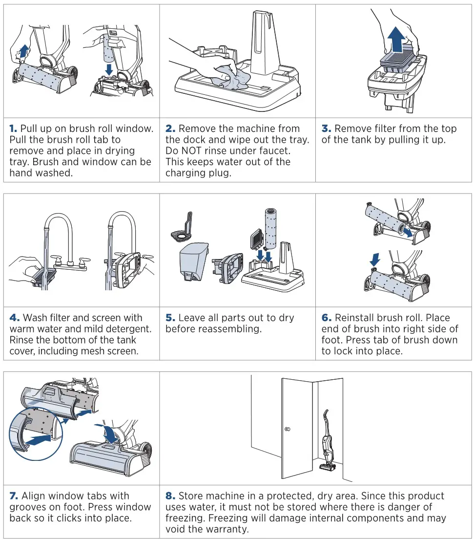 Bissell 3646H CrossWave Max Turbo Professional Cleaner - After-Cleaning Care