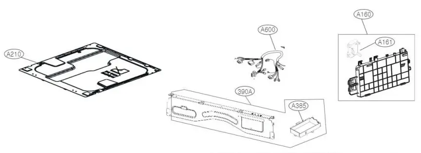 LG WWT-1710B Washing Machine - Top plate