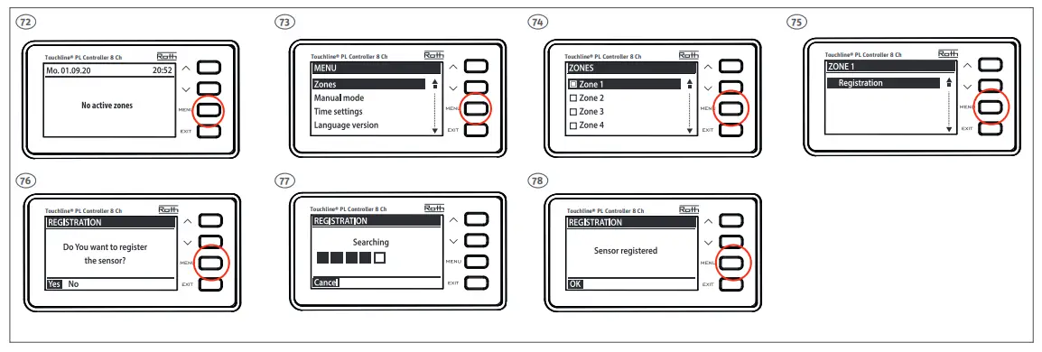 Roth Touchline SL Minishunt Plus Sensor 2 - registering a floor sensor2