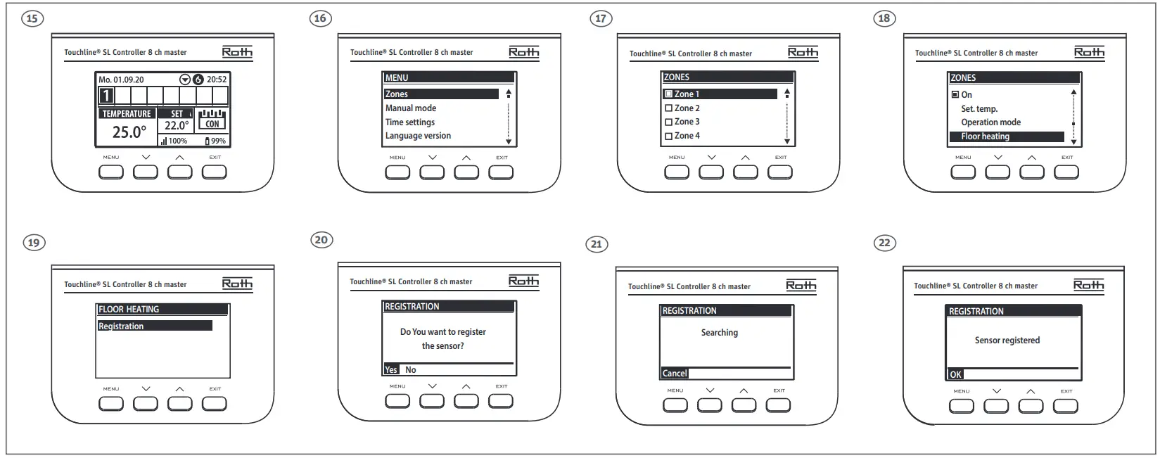 Roth Touchline SL Minishunt Plus Sensor 2 - registration process