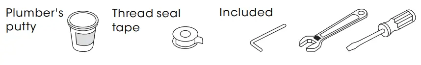 THE HOME DEPOT YNDC727MB Widespread Bathroom Faucet - RECOMMENDED TOOLS