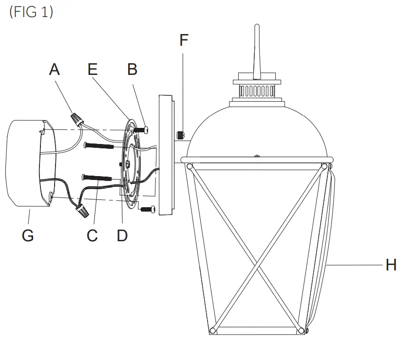 SIGNATURE HARDWARE 476907 FAIR AVENUE Outdoor Wall Sconce - fig 2
