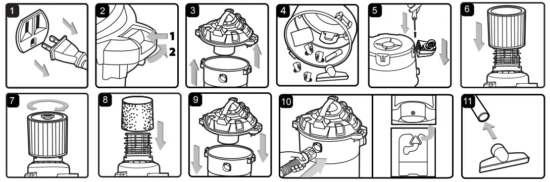 Vacmaster VJH1211PF 0201 Wet or Dry Vacuum Cleaner with Detachable Blower - driver is required