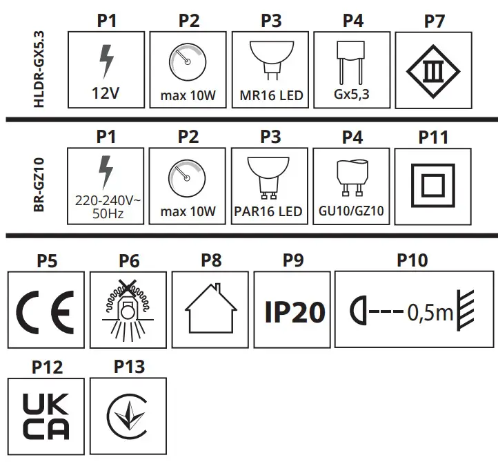 Kanlux HLDR-GX5.3 Light Source Fitting -