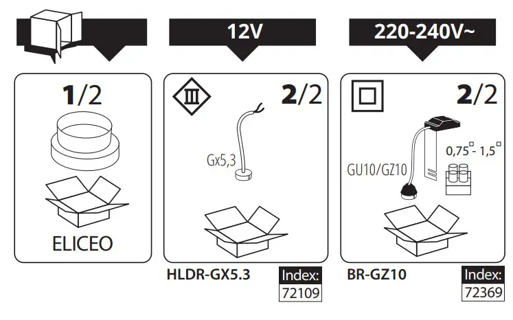 Kanlux HLDR-GX5.3 Light Source Fitting - fig 1