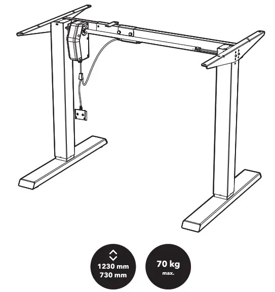 alza ergo APW EGET7100B Height-Adjustable Desk Frame - cover