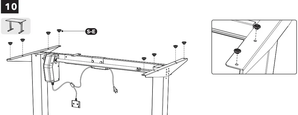 alza ergo APW EGET7100B Height-Adjustable Desk Frame - overview 11