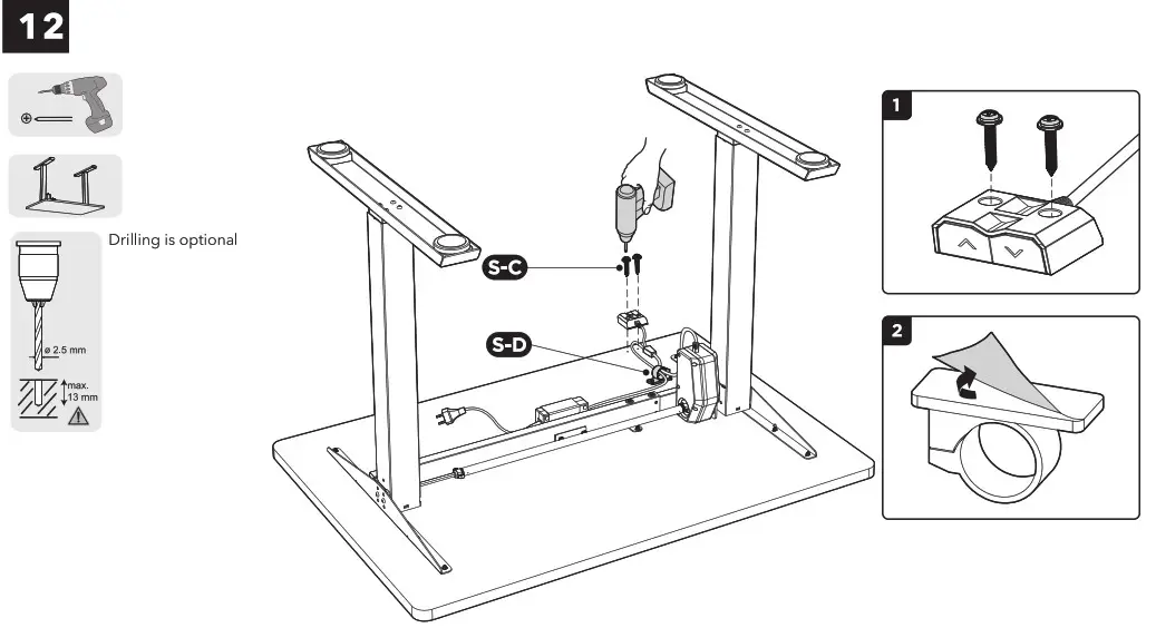 alza ergo APW EGET7100B Height-Adjustable Desk Frame - overview 13