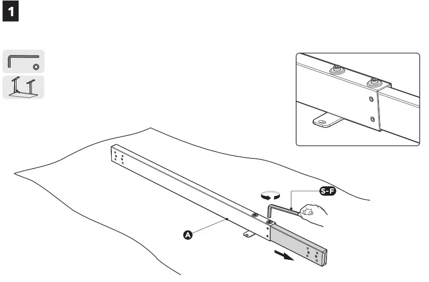 alza ergo APW EGET7100B Height-Adjustable Desk Frame - overview 2
