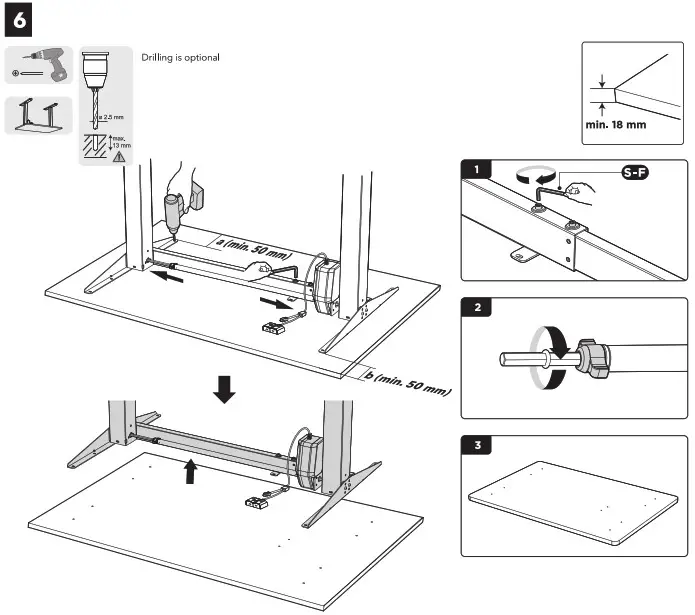 alza ergo APW EGET7100B Height-Adjustable Desk Frame - overview 7