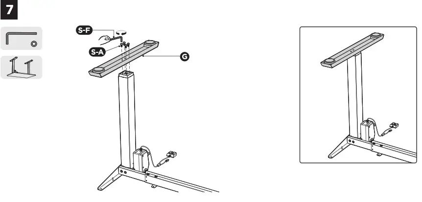 alza ergo APW EGET7100B Height-Adjustable Desk Frame - overview 8