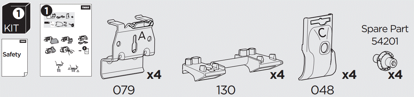 THULE-186164-Clamp-Kit-FIG-1